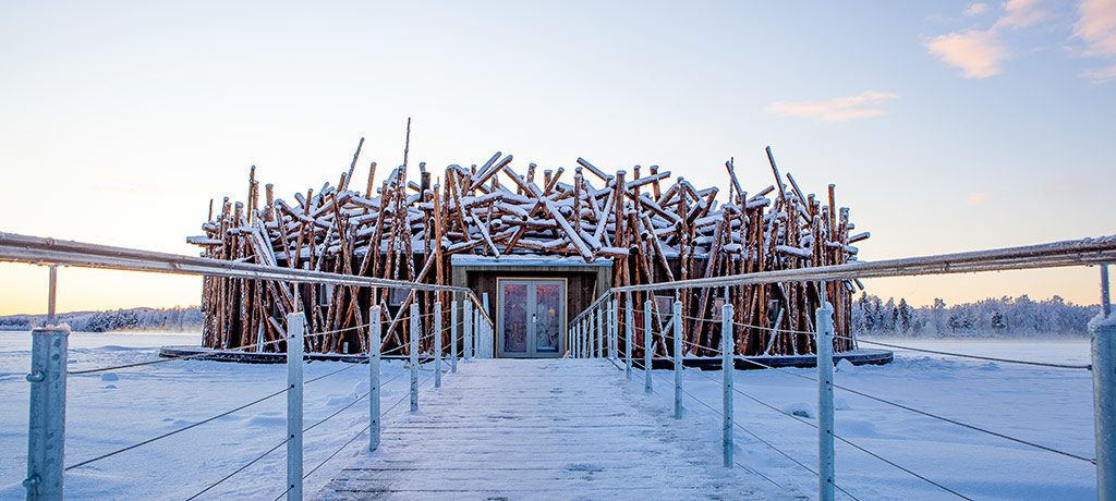 Europe Sweden Lapland Arctic Bath Entrance 03