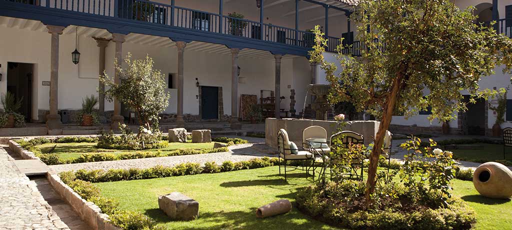 South America Peru Cusco Belmond Palacio Nazarenas Courtyard