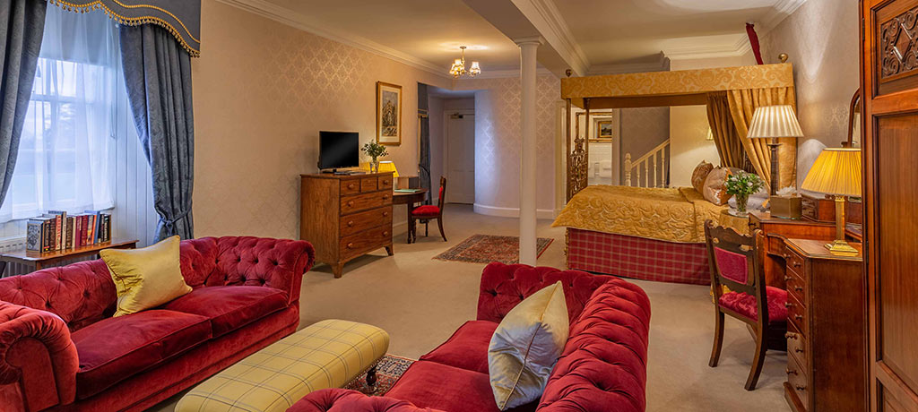 Europe Scotland Ayrshire Glenapp Castle Grand garden view suite 