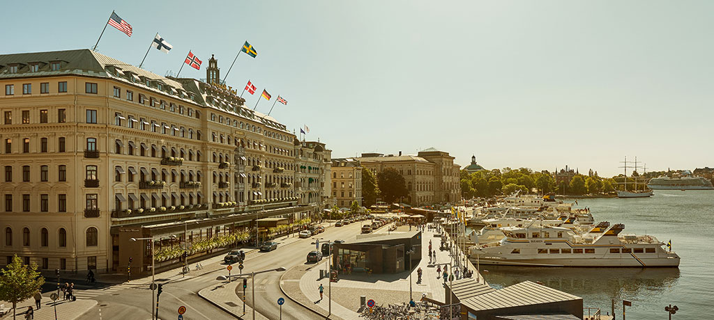 Europe Sweden Stockholm Grand Hotel exterior