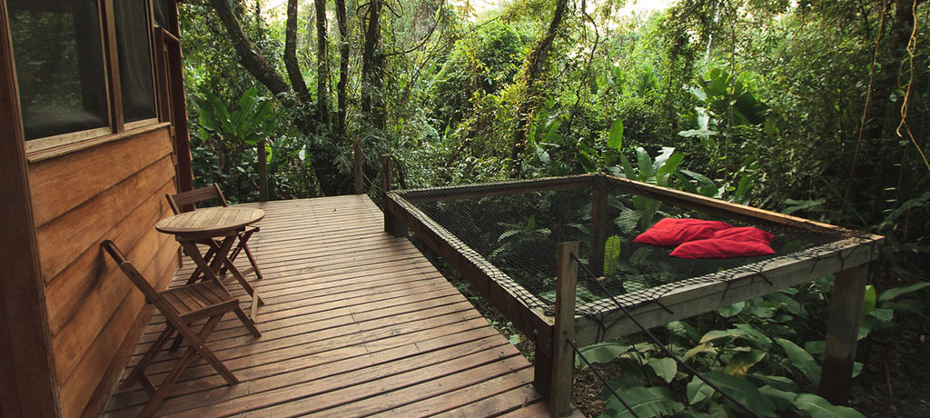 Latin America Colombia La Manigua Lodge cabin deck