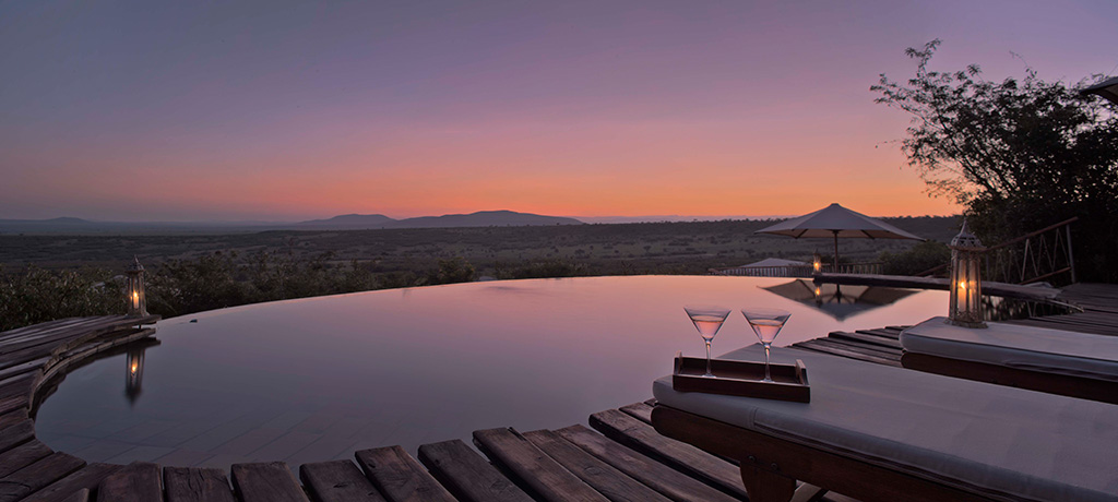 Africa Kenya Masai Mara Mara Bushtops pool