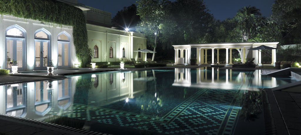 pool at night