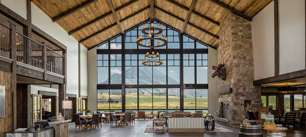 North America United States Montana Sage Lodge lobby