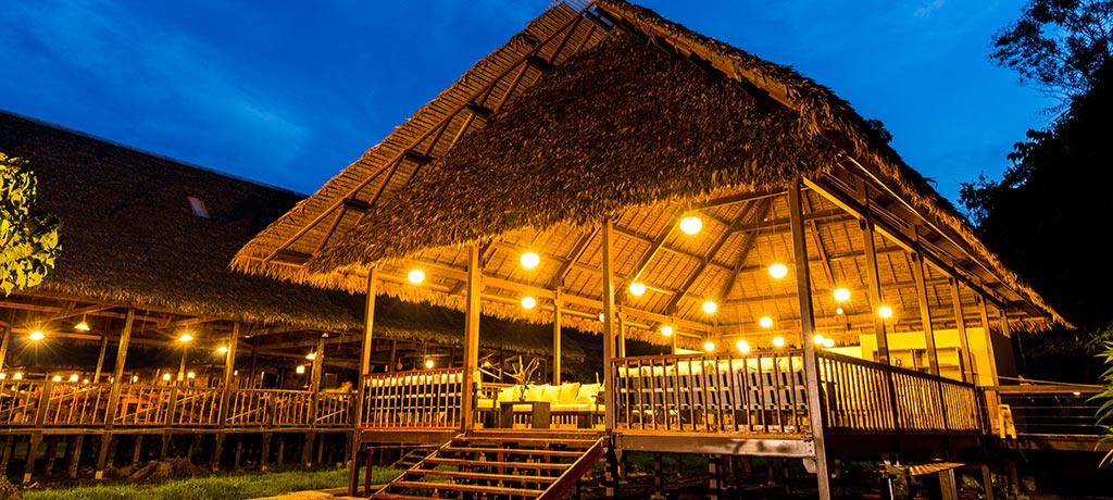 South America Peru Puerto Moldonado Tambopata Research Center entrance