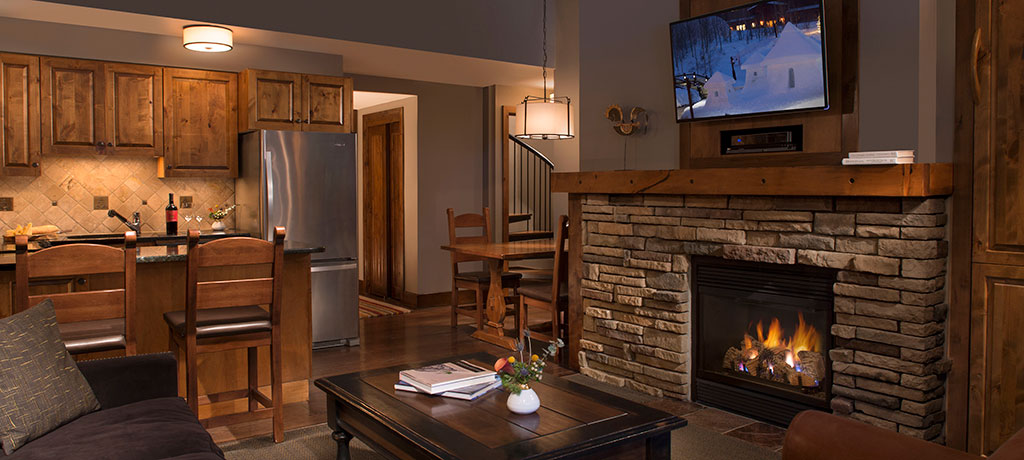 North America Wyoming Jackson Teton Mountain Lodge Bi Level Master Bedroom