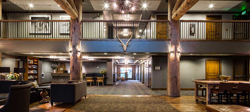 North America Wyoming Jackson Teton Mountain Lodge lobby