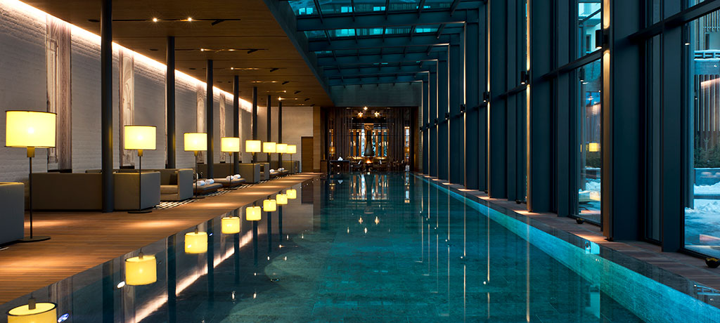 Europe Switzerland Andermatt The Chedi Andermatt Pool 02