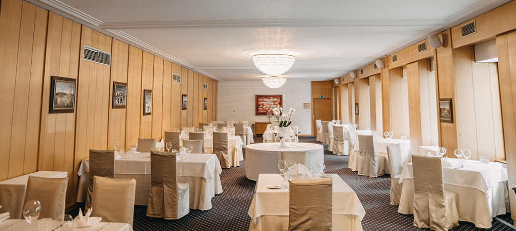 Europe Slovenia Vila Bled dining 