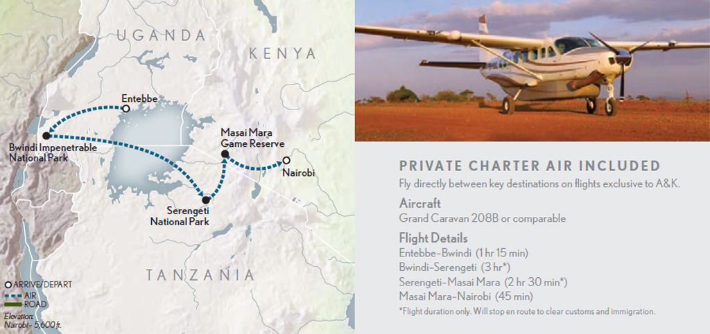 Wings Over East Africa Map